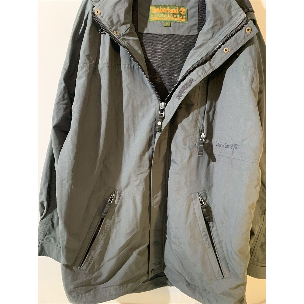 Timberland Waterproof Mens Grey Jacket Coat Size Medium Weathergear Raincoat - Picture 4 of 9